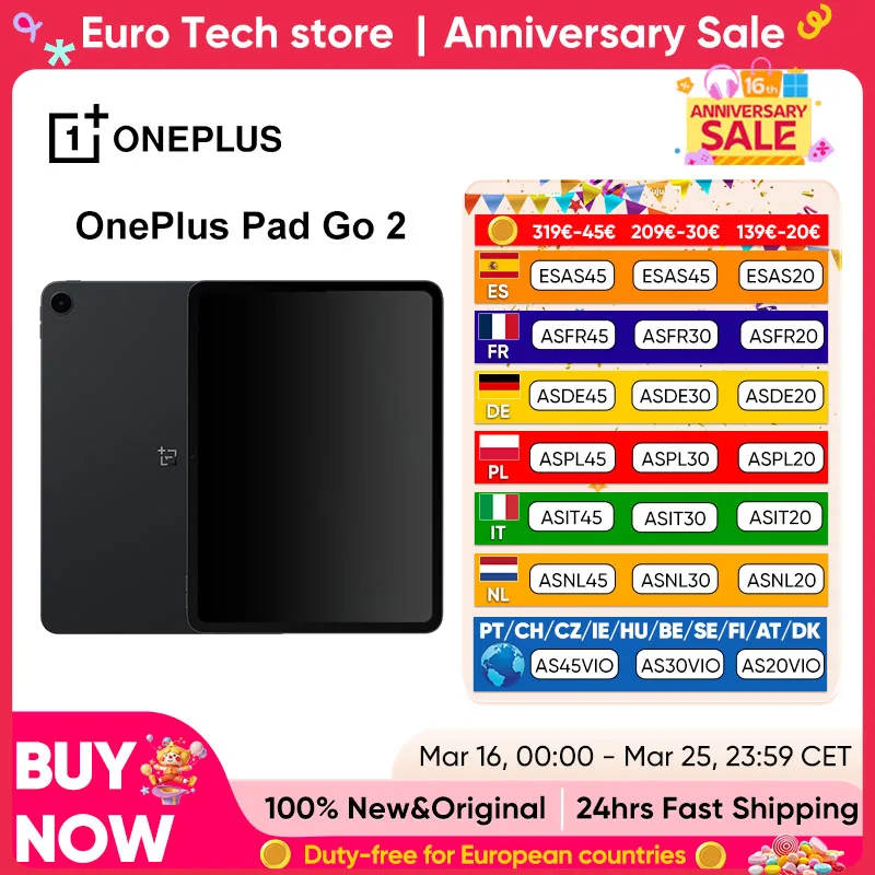 Globale Version OnePlus Pad Go 2 Tablet 10050mAh 5G 12,1 Zoll 2,8K 120Hz Display Dolby Atmos OxygenOS 16 Wi-Fi 6 Bluetooth 5.4 Image