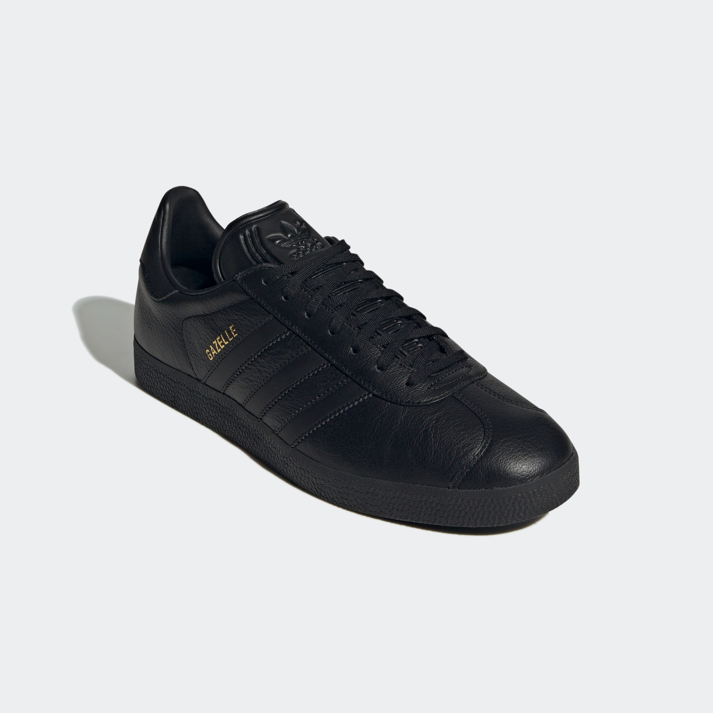 Sneaker ADIDAS ORIGINALS "Gazelle", Herren, Gr. 40, schwarz (core schwarz, core schwarz, gold metallic), Leder, Synthetik, Schuhe Sneaker