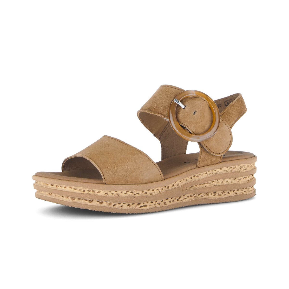 Plateausandaletten GABOR "Plateau Sandale", Damen, Gr. 35,5, braun, Schuhe