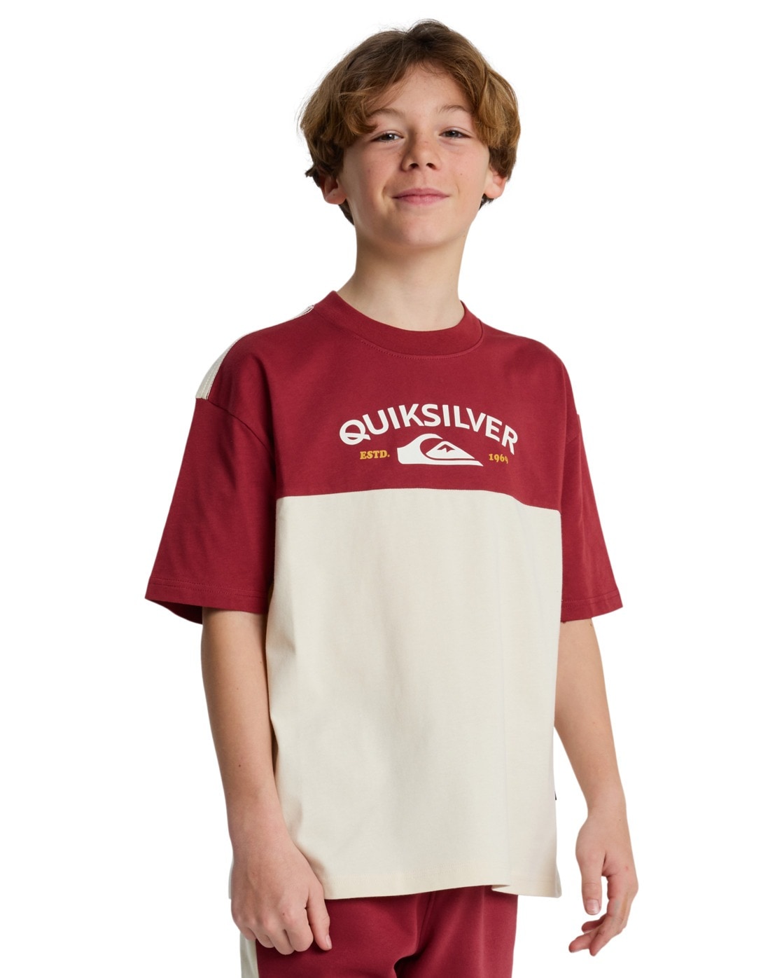 T-Shirt QUIKSILVER "Knowledge Aera", Jungen, Gr. 16, bone weiß, Obermaterial: 100% Walkfrottier;, Shirts T-Shirt