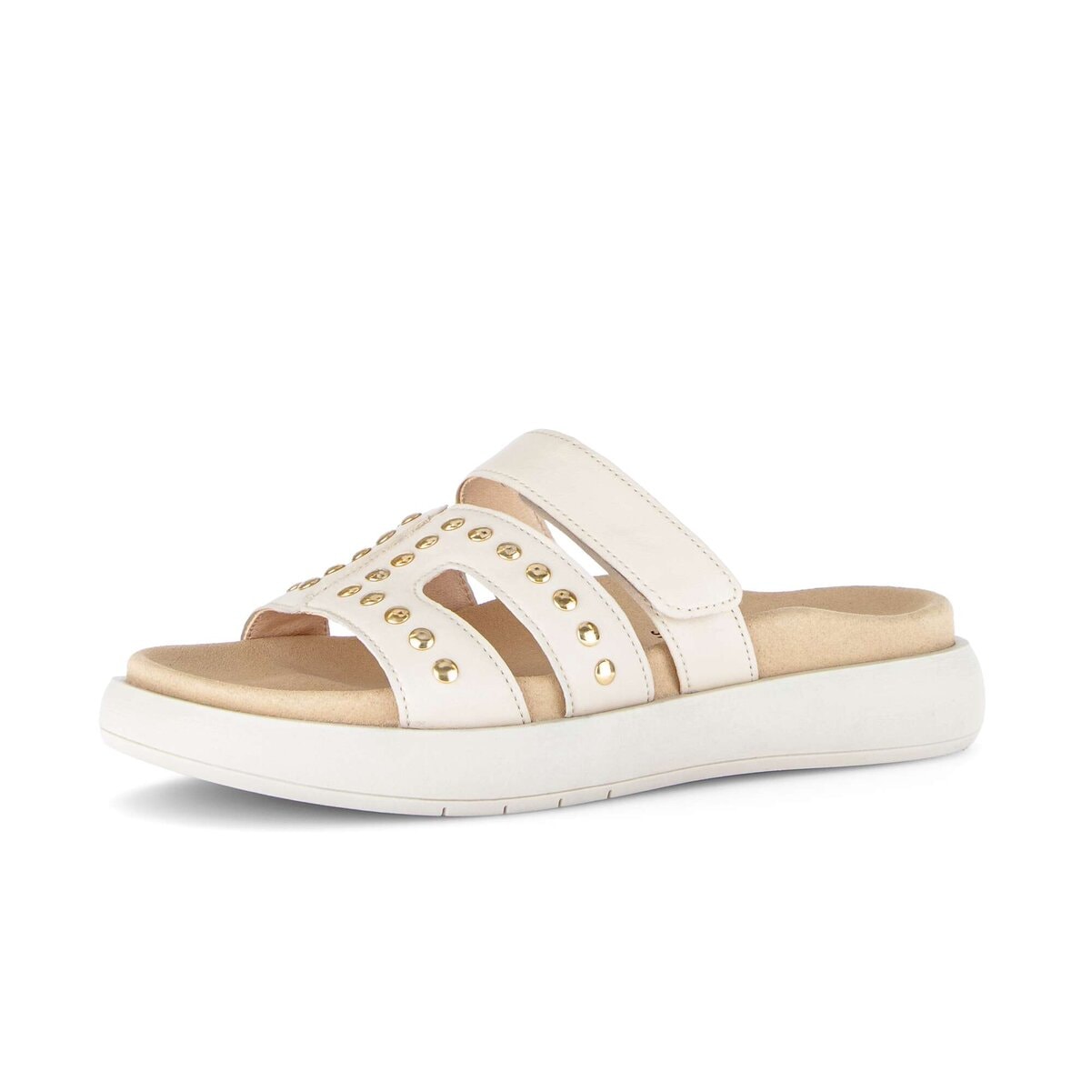 Pantolette GABOR "Pantolette", Damen, Gr. 44, beige, Schuhe Pantolette