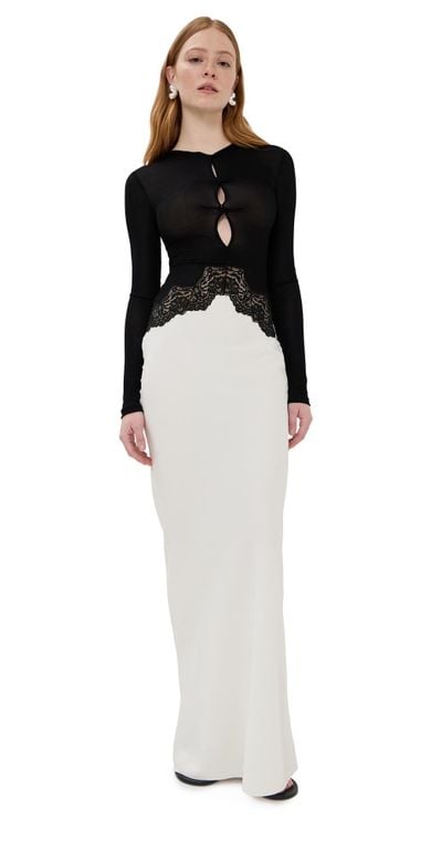 Open Twist Verner Lace Dress - Black - Christopher Esber Dresses