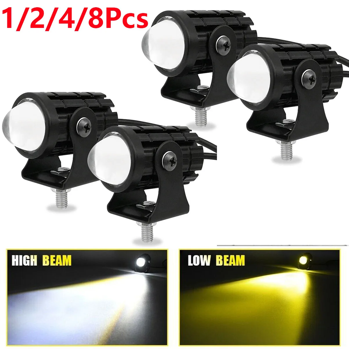 1/2/4 pezzi faretti di guida a LED fari fendinebbia a LED accessori ATV per moto camion auto ausiliario mini proiettore faro