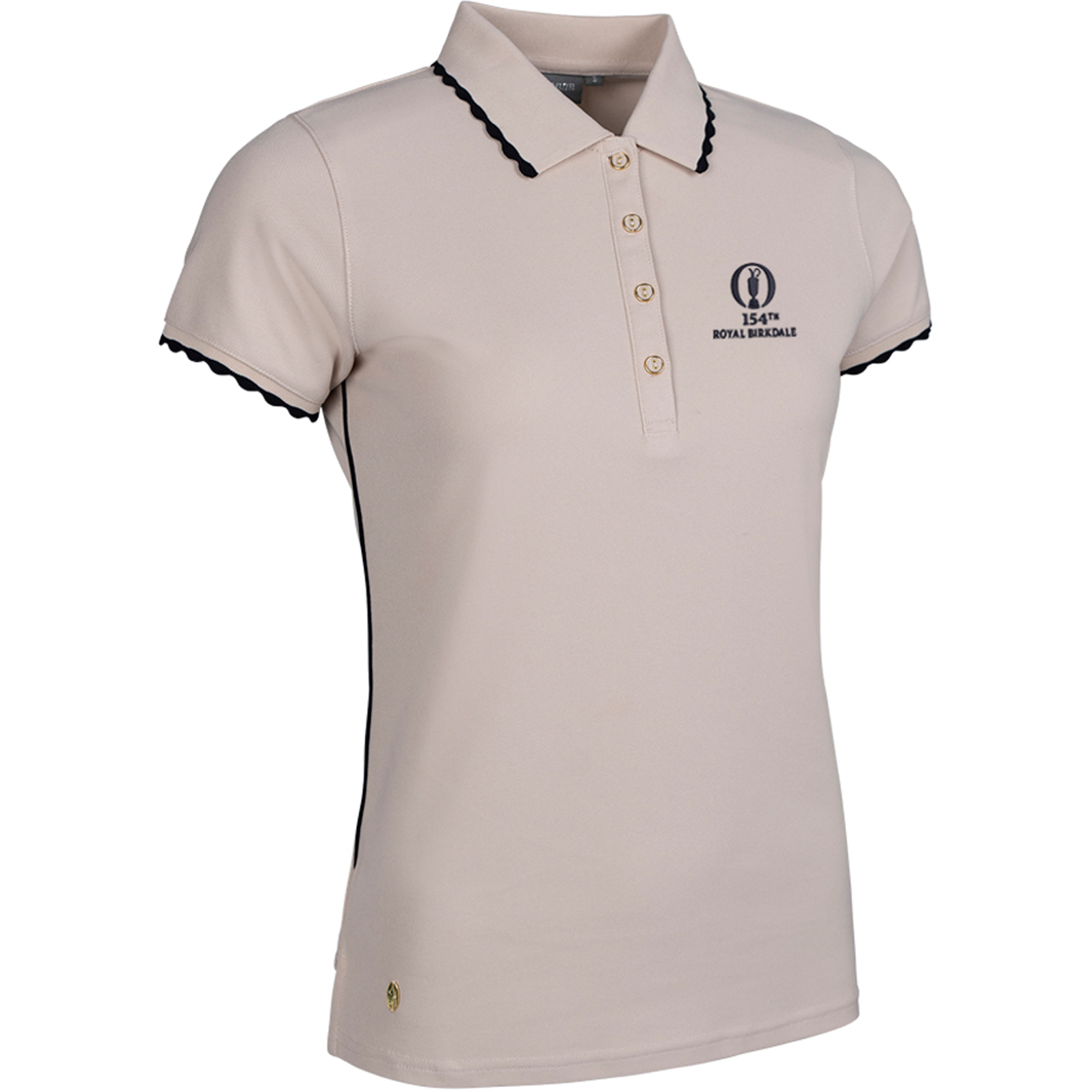 "The 154th Open Royal Birkdale Glenmuir Arwen Scalloped Edge Polo - Leinen - Damen" Image