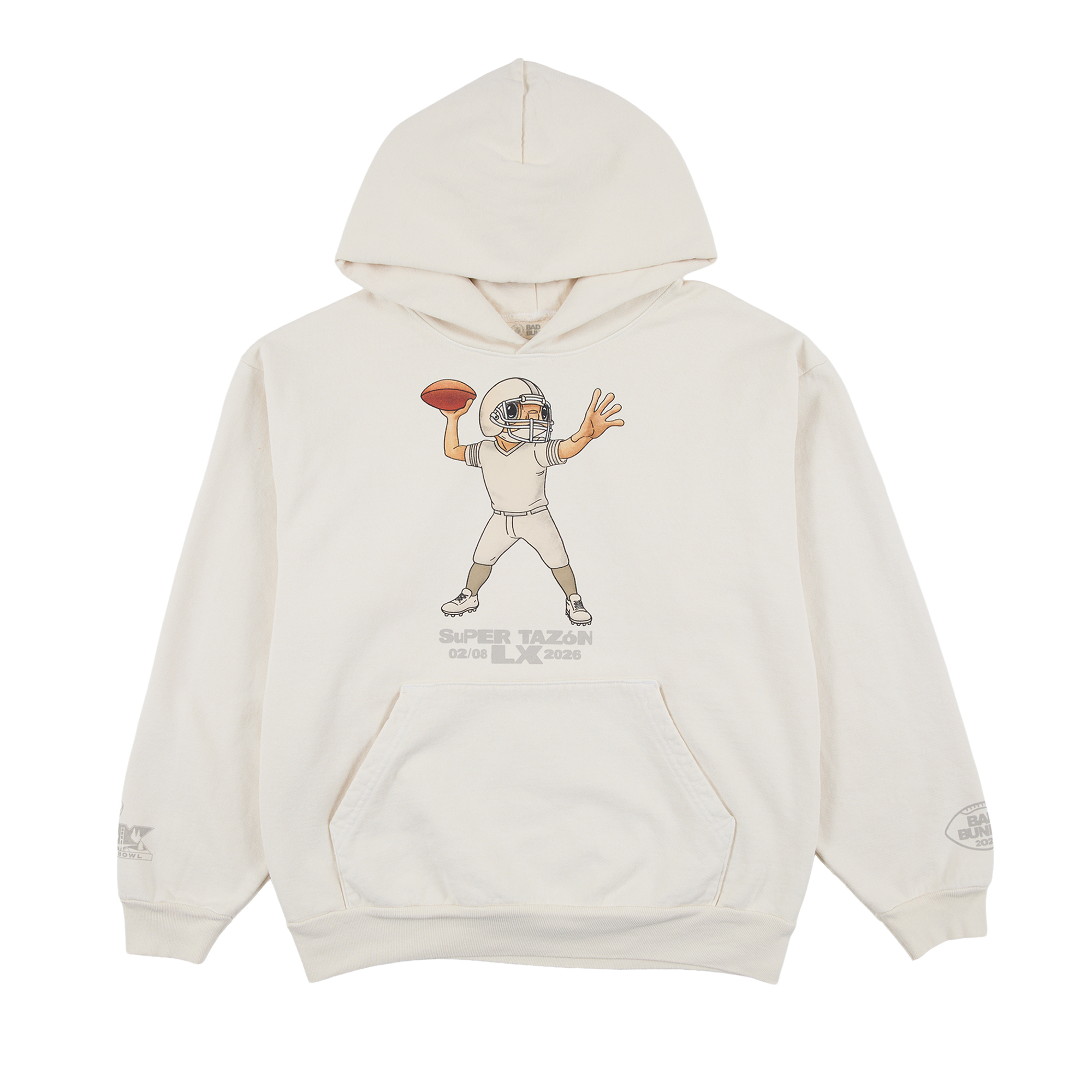 "Bad Bunny x Super Tazón Off White Concho Hoodie" Image