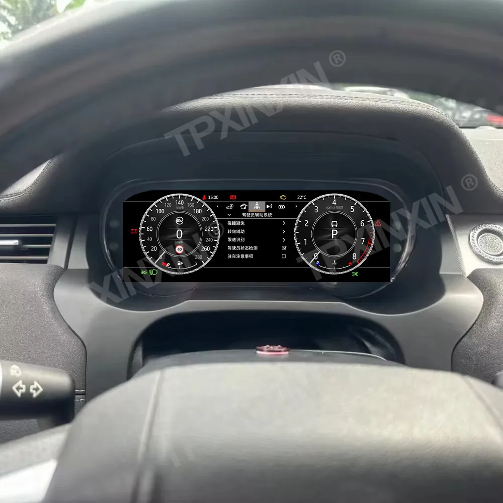 Display LCD da 12,3 pollici per cruscotto auto Land Rover Range Rover Evoque L538 2012-2018 - Quadro strumenti digitale virtuale con tachimetro