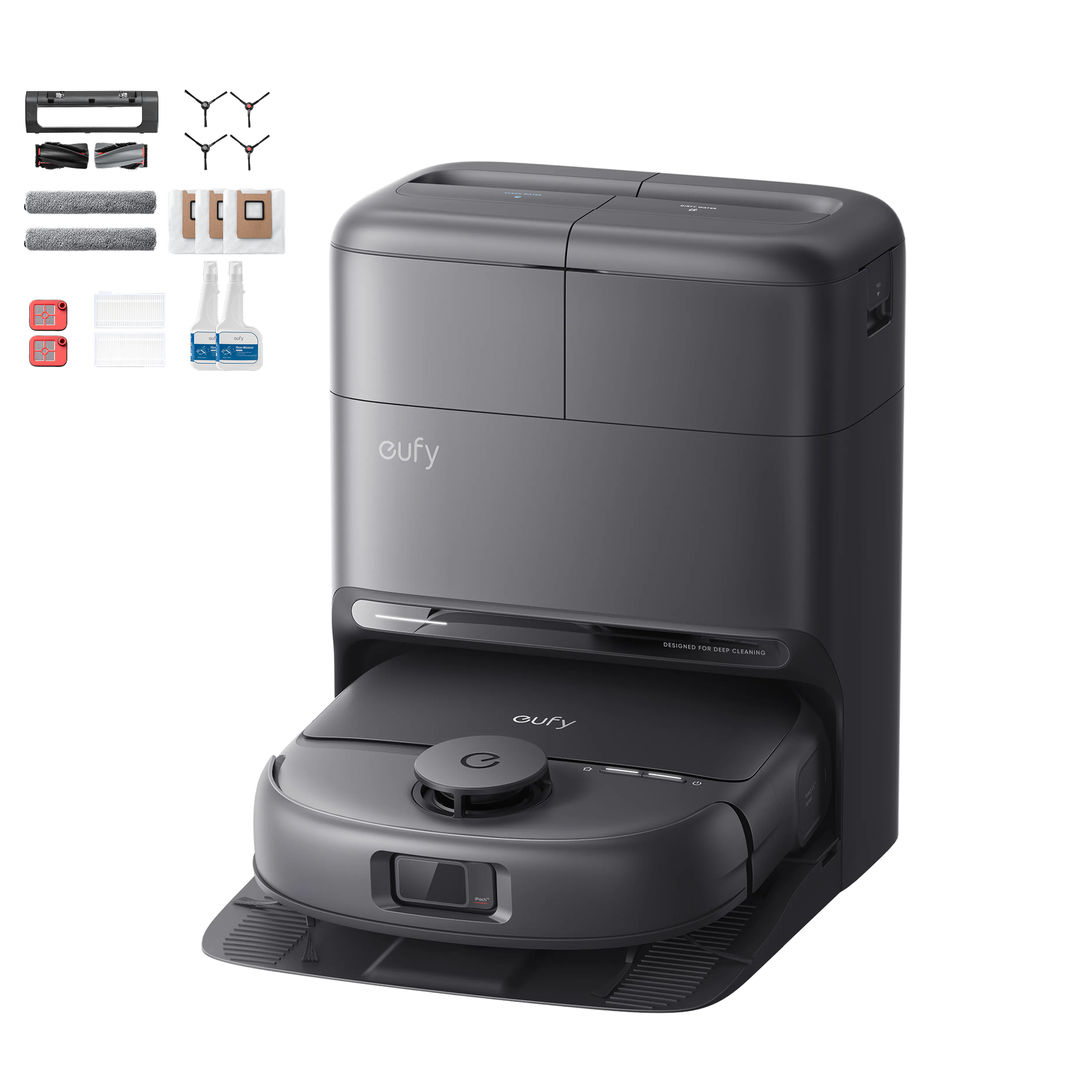 eufy Omni C28 Robot Vacuum and Mop with Half-Year Accessory Kit and Floor Cleaning Solution