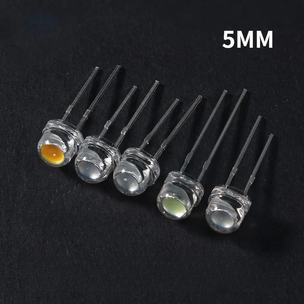 50/100PCS 5mm Strohhut LED Dioden Super Helle F5 LED Multi Farbe Blau Grün Rot Gelb weiß für DIY Elektronische Schaltkreise Image
