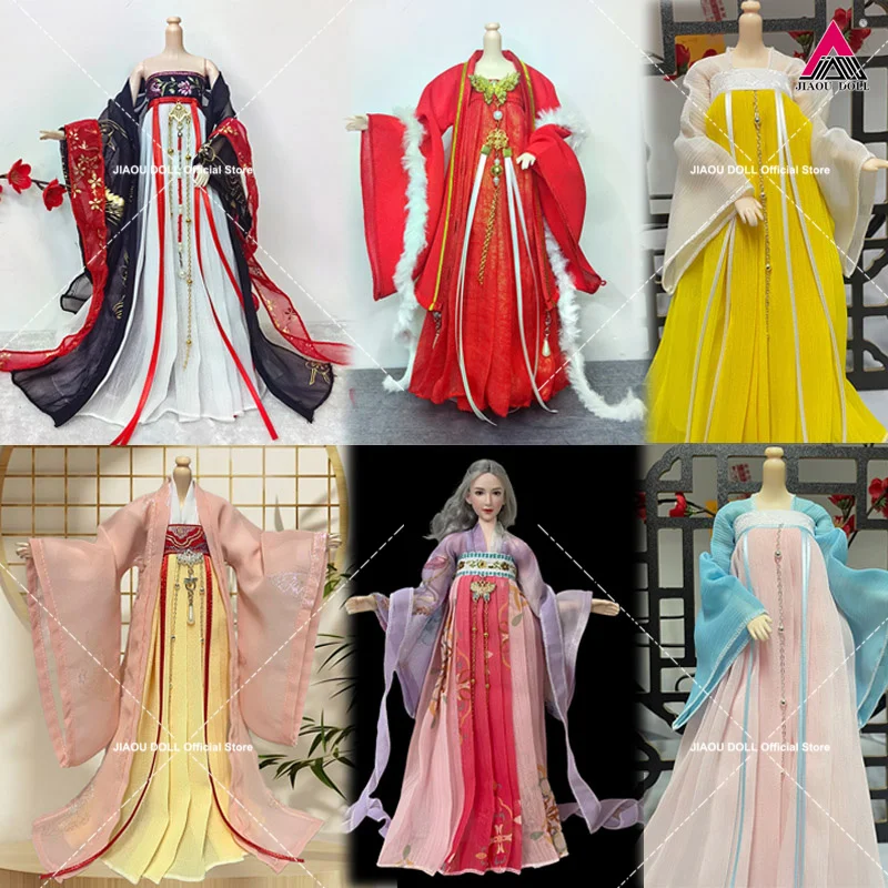 1/6 alte Hanfu Kleid Modell chinesischen Stil gedruckt Kleidung verschiedene Stile passen 30 cm Puppe 12'' weibliche Action Figur Körper Spielzeug