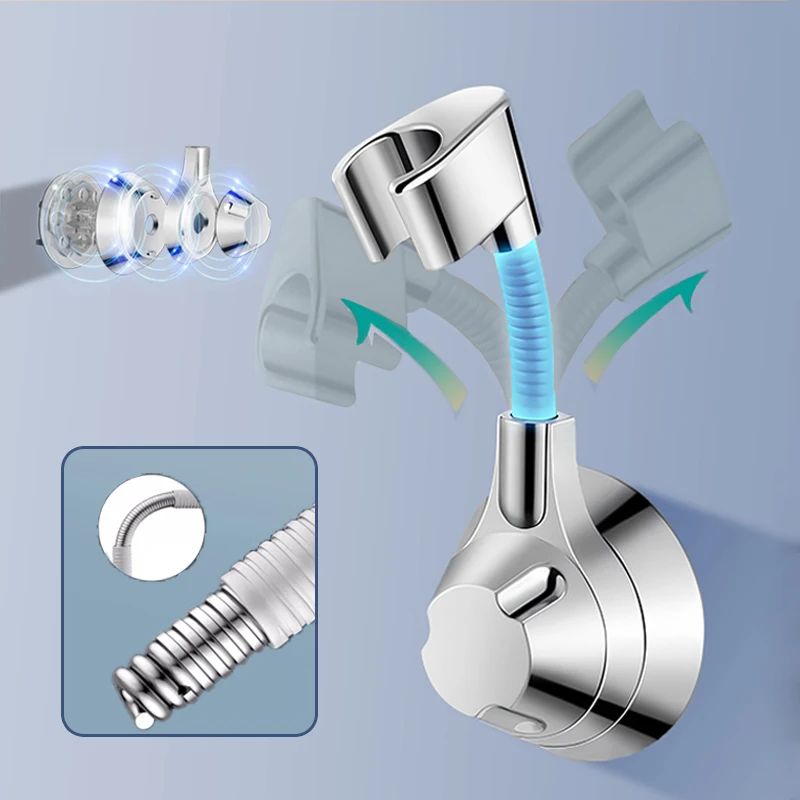 Dusche Kopf Halterung Saugnapf Dusche Halter Einstellbare Düse Handheld Halter Dusche Kopf Wand Halterung Kein Bohrer Klebstoff