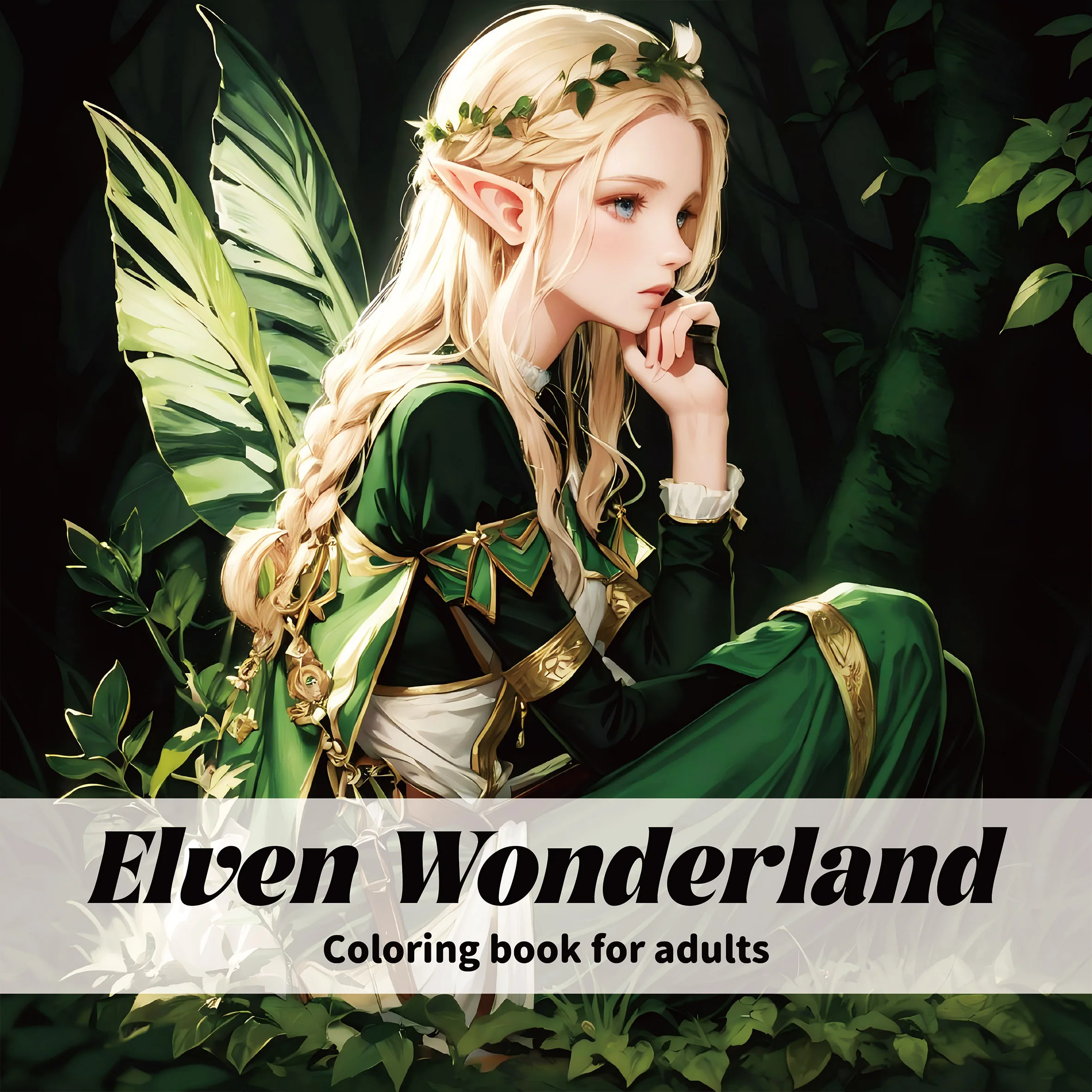 1 Stück Elven Wonderland Malbuch 20 Seiten Elf Erwachsenenbilderbuch Graffiti Malerei Zeichnung kann entspannen und Stress abbauen Image