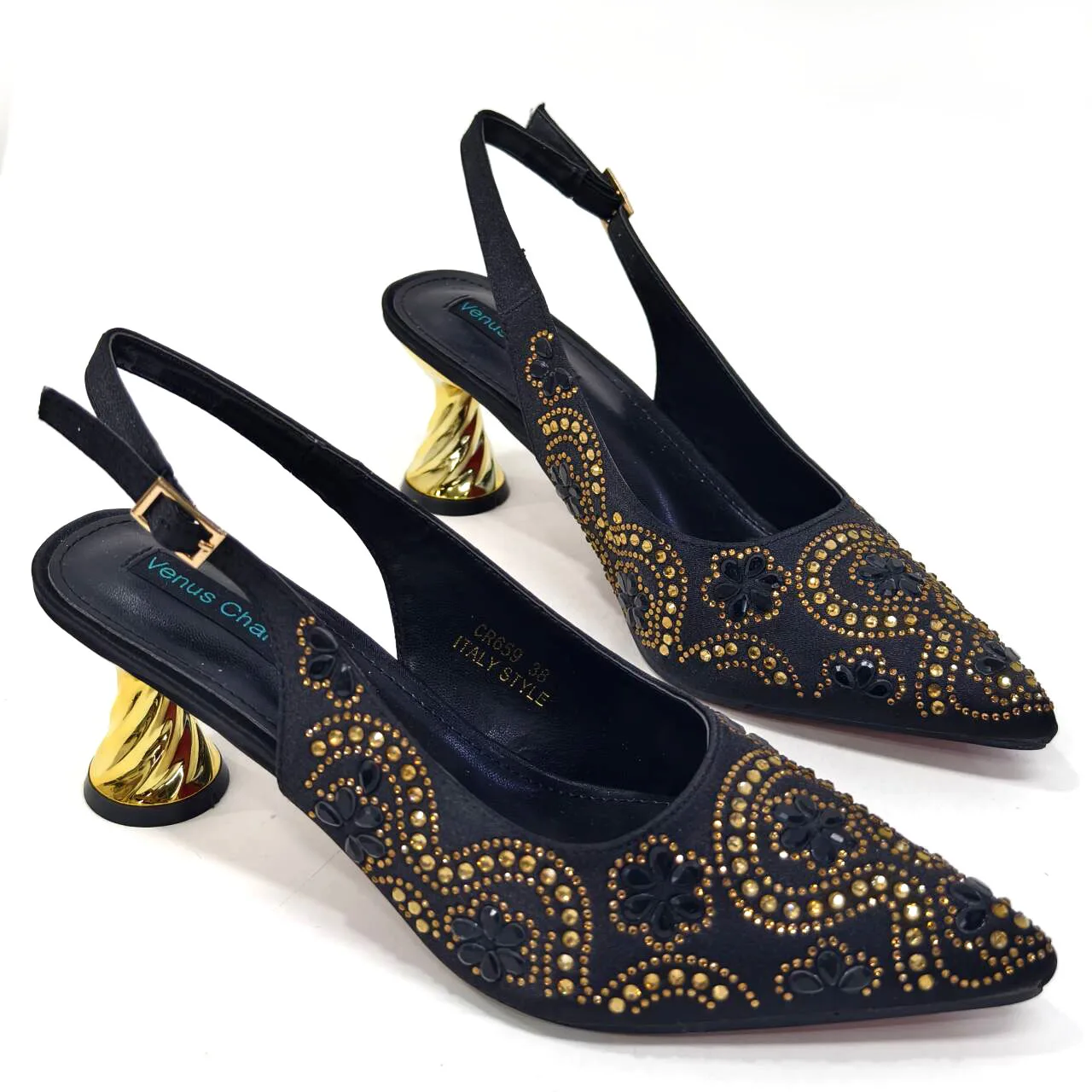 Neueste Sexy Pumps Sommer Sandalen Maultiere Zehen Frauen Pumpen Frau Party Schuhe Hochzeit Pumpen Frauen Schuhe Verziert mit Strass