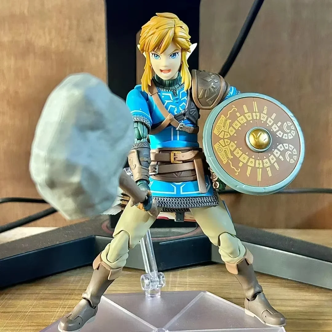 Figma626 Breath of the Wild Link Actionfigur – Nintendo Switch-Sammelspielzeugmodell zum Anfassen für Fans Image