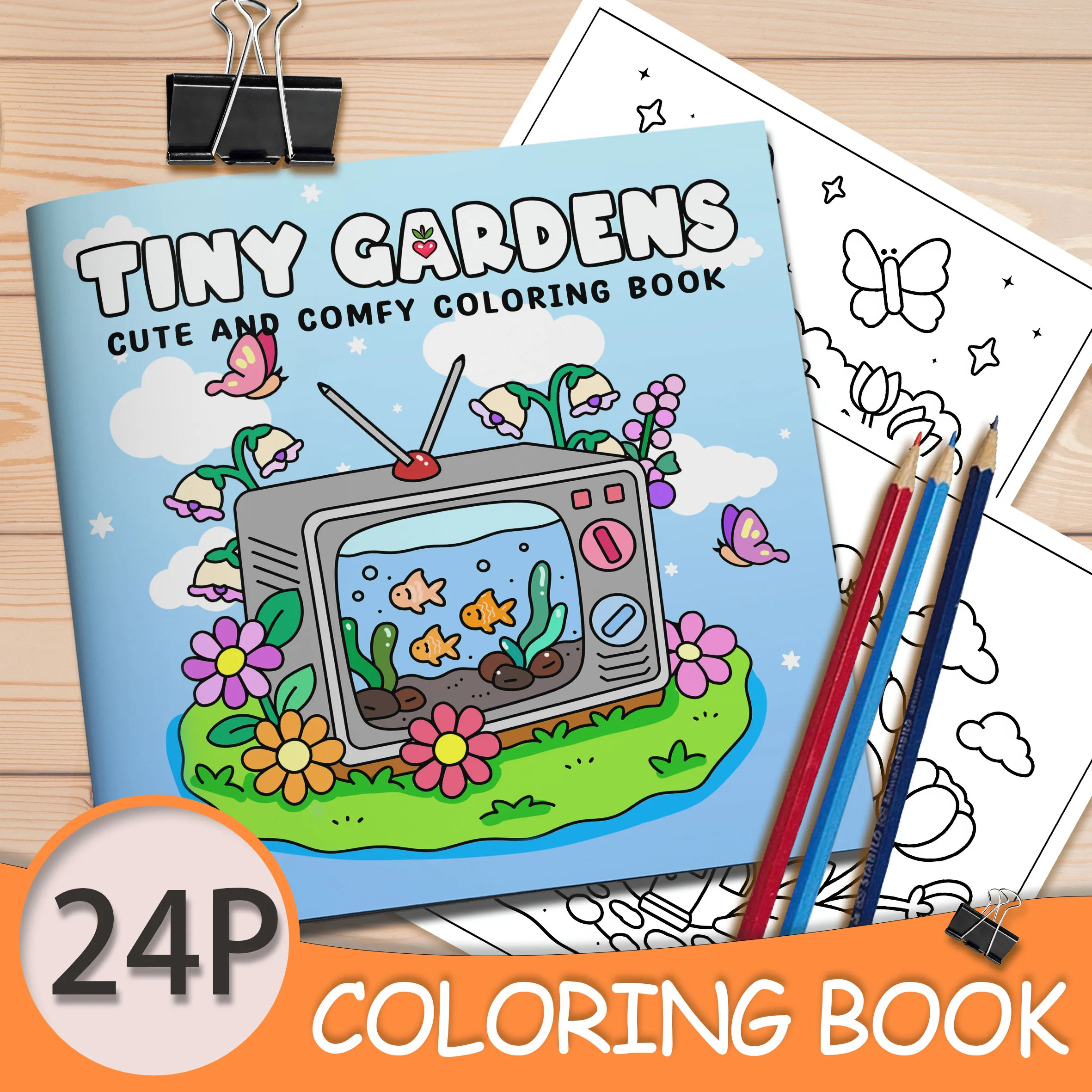 Kreatives Malbuch für Erwachsene – bezaubernder kleiner Garten mit hochwertigen, verbesserten Seiten Image