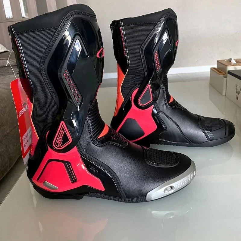 BENKIA SH208 Wasserdichte Schuhe Motorrad Reitstiefel Motocross Sport Motorrad Atmungsaktive Anti-fallen Unisex Racing Stiefel Image