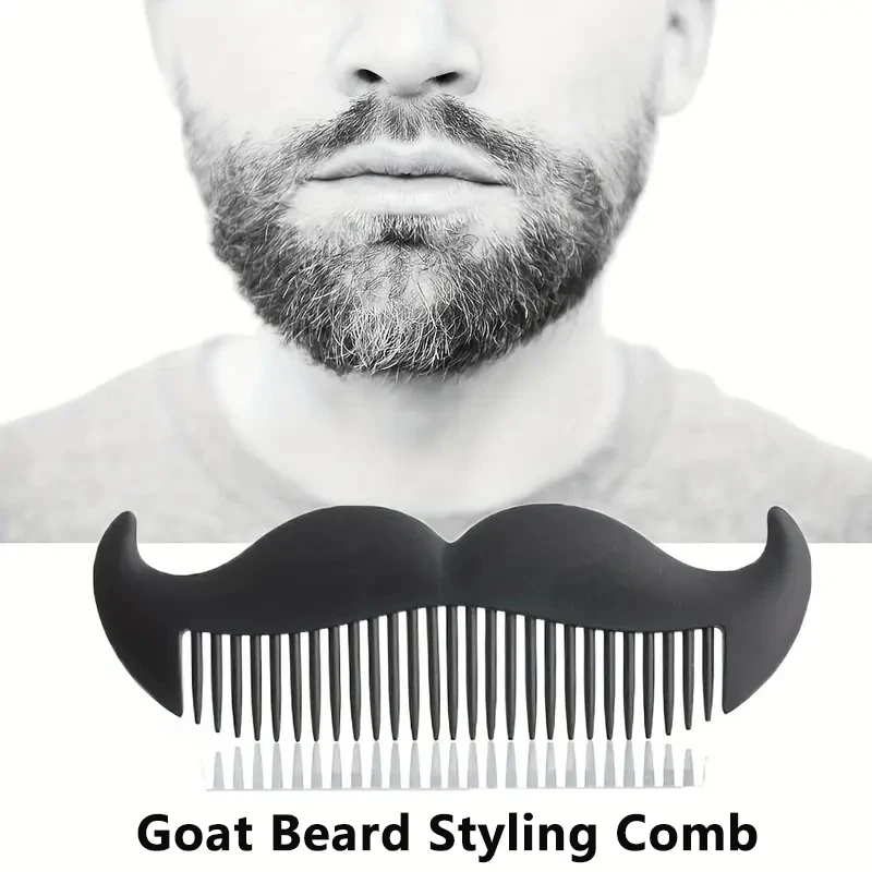 Männer Entwirren Kämme Barber Kamm Schwarz Mini Tasche Bart Kamm Für Männliche Kunststoff Schnurrbart Gesichts Haarbürste Bart Styling Werkzeuge Image