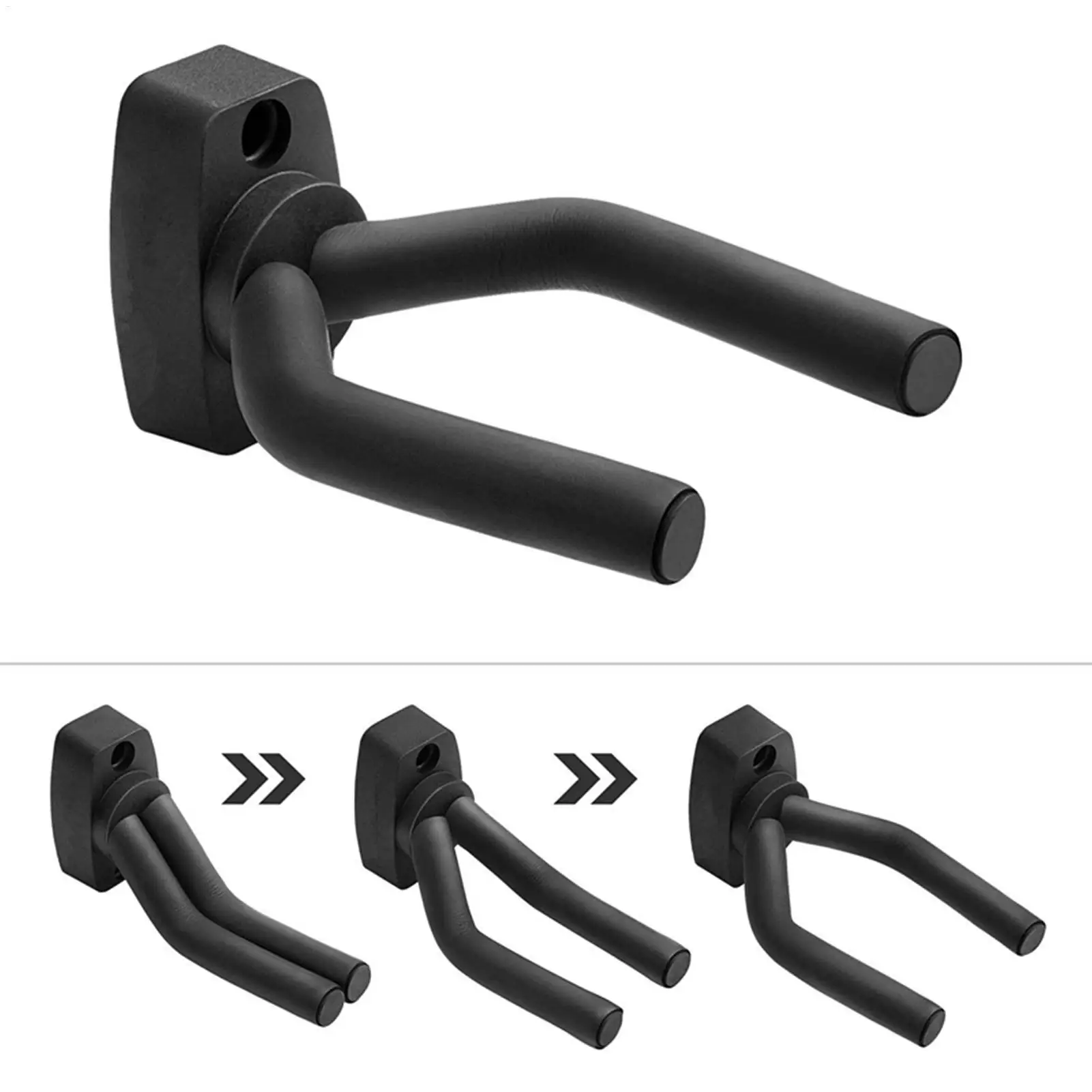Rutschfester Wand-Gitarrenhalter, Gitarren-Wandhalterung mit Gummibeschichtung, Gitarren-Wandhaken, drehbarer Halter, Gitarren- und Ukulele-Zubehör