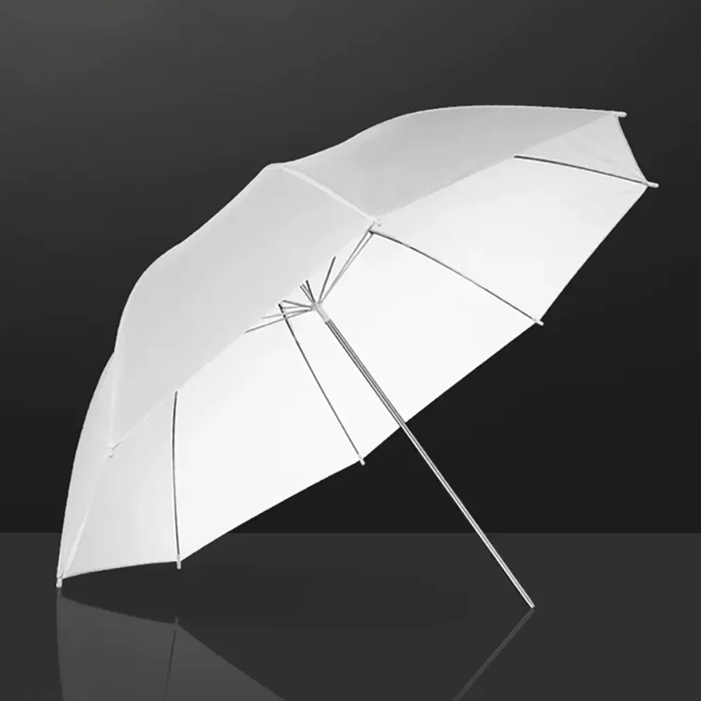 Weicher Regenschirm, 33 Zoll, 83 cm, weiß, durchscheinend, für Foto- und Videostudio-Aufnahmen, Fotografie-Licht, Fotostudio-Blitz Image