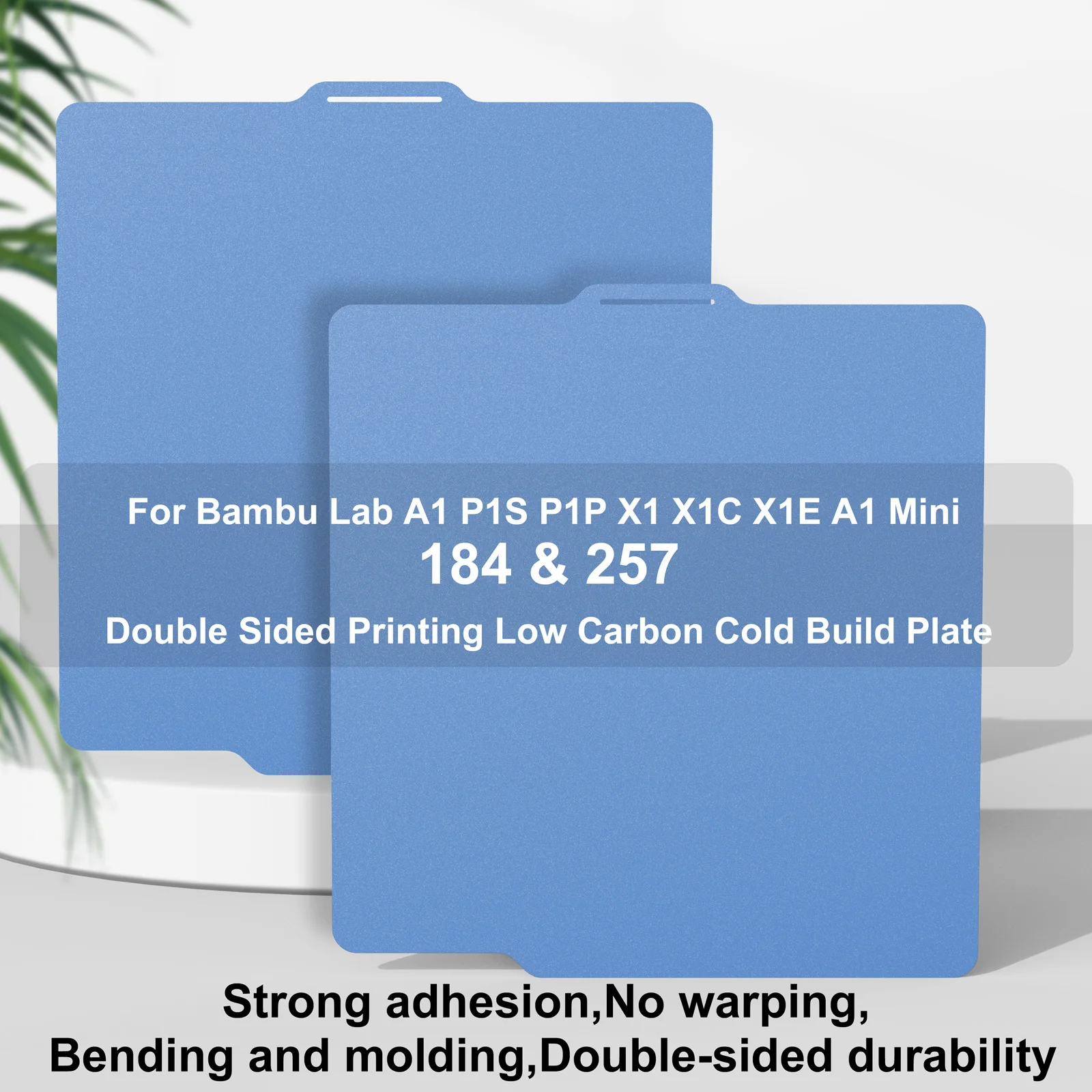 Kaltdruck-Federstahlblech, doppelseitige Bauplatte für Bambu Lab X1 X1C P1P P1S A1 257 x 257 mm A1 Mini 184 x 184 mm Image