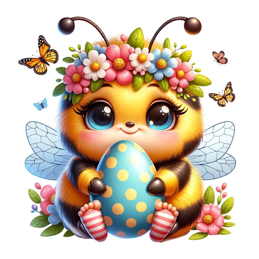 Osterkranz Kleine Biene Silikon-Backform mit Osterei-Form für Schokolade, Fondant und Kuchendekoration Image