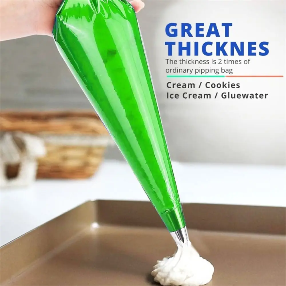 22/50 Stück 52 cm extra dicker, extra großer Kuchen-Laminierbeutel, grüner Abreiß-Quetschbeutel, Backen-Spritzbeutel Image