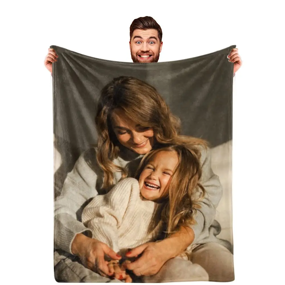 Benutzerdefinierte Decke für Mutter-Geburtstagsgeschenke, personalisierte Mama-Fotodecke als beste Mutter-Vater-Decken aller Zeiten Image