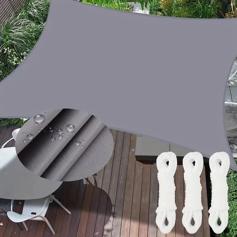 Outdoor-Sonnensegel, wasserdichter Sonnenschutz, UV-Schutz, Sonnenschutz, Hinterhof, Deck und Rasen, Terrasse, Sonnenschutz Image
