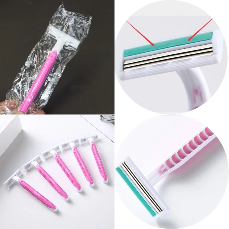 Ys00097-Einweg rasierer, Rasierer, Rasierer, Rasierer, Achsel haar, Beinhaar, Schamhaar, 3-lagige Edelstahl klinge Image