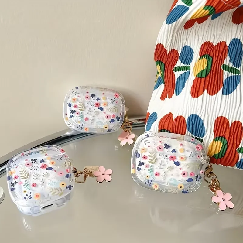 Schöne Blumenblumen für Apple AirPods 1 2 Pro 2 Bluetooth-Kopfhörer-Abdeckung Airpods 4 Silikon Soft Cover Schutzhülle Image