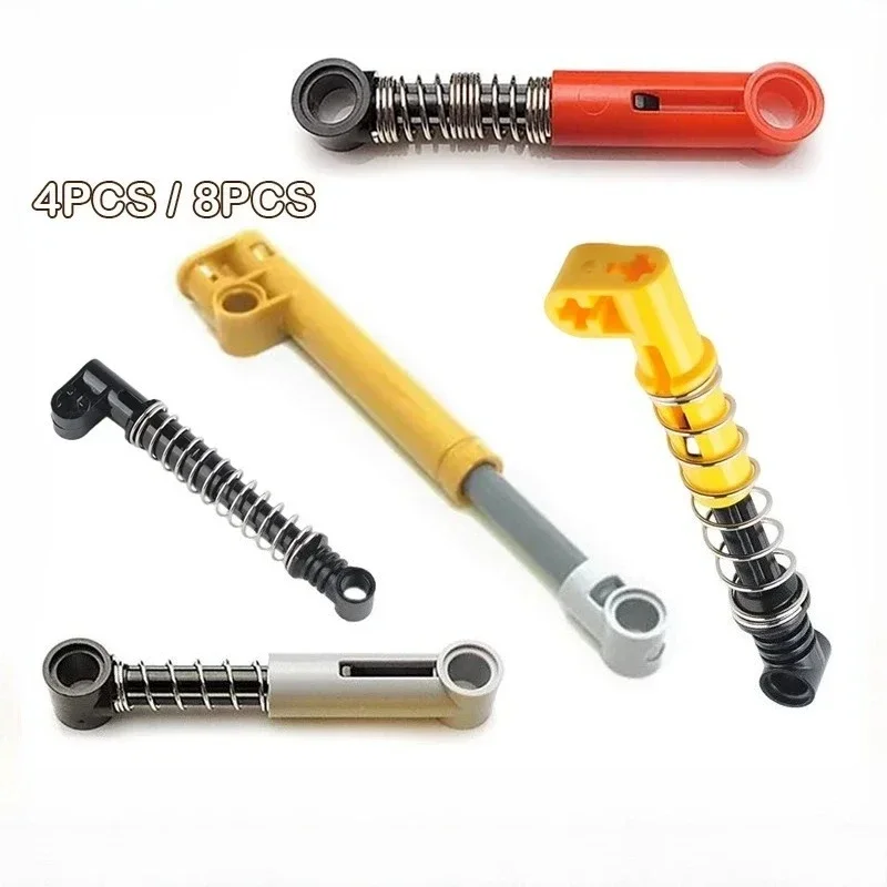 4PCS/8PCS/16PCS Schock Arm MOC Technologie DIY Teile Ziegel Weiche/Hard Suspension frühling Bausteine für Auto Spielzeug Image