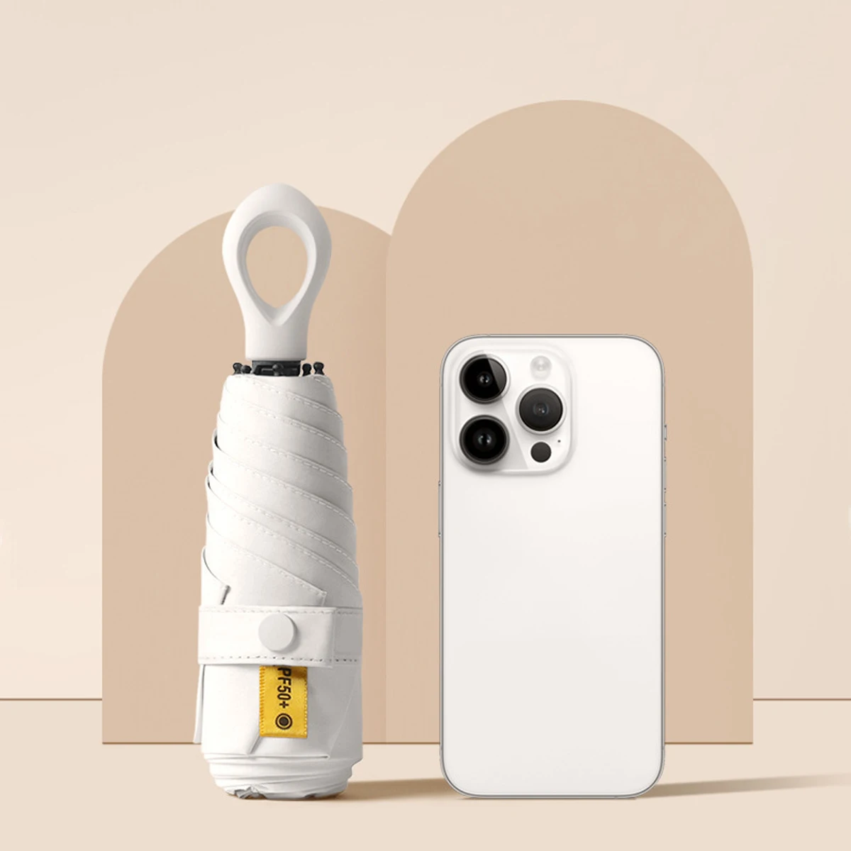 Leichter, faltbarer Mini-Regenschirm in Reisegröße, Sonnenschirm für den Sonnenschutz im Freien Image