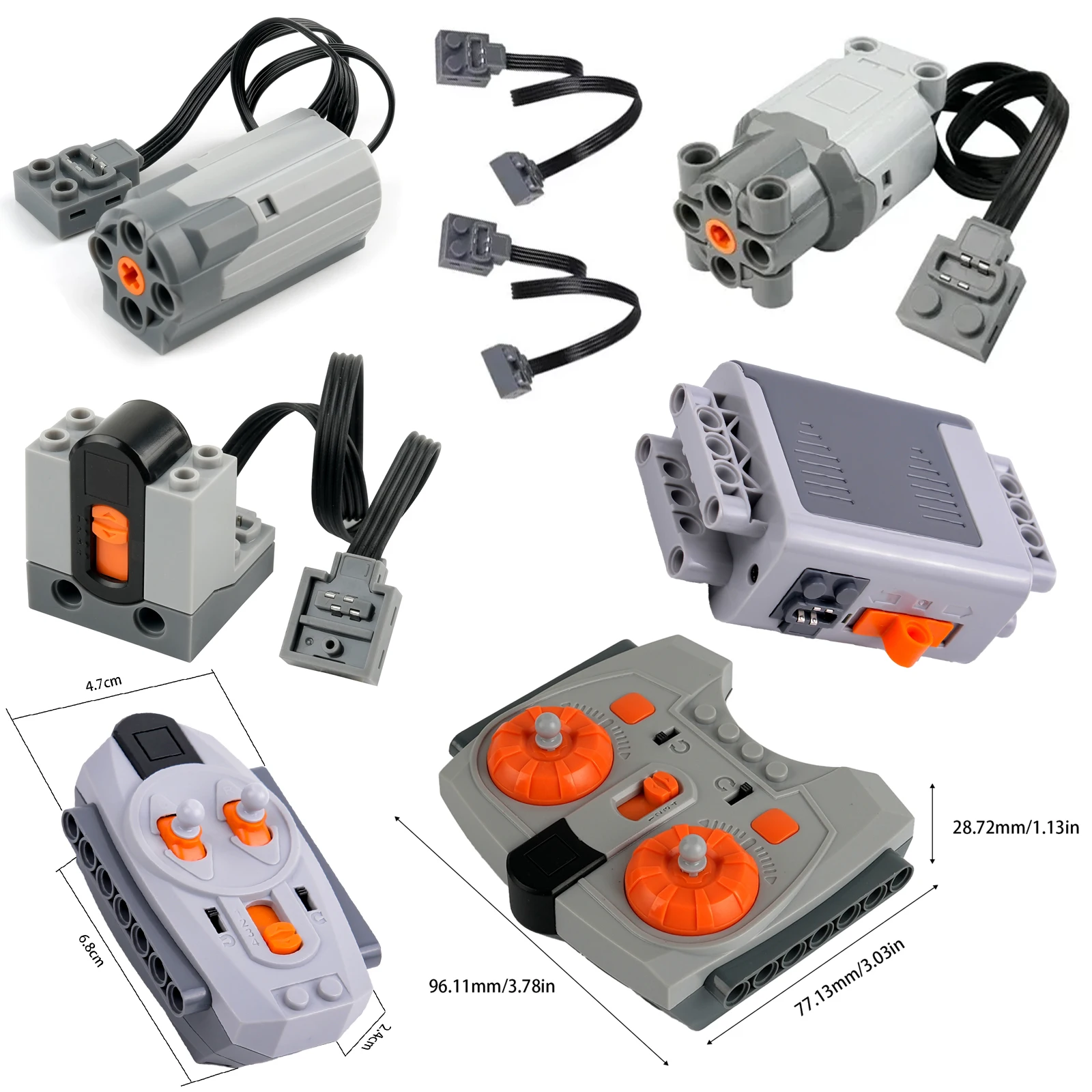 M/L Motor Technologie Blöcke Teile Power Funktion Erweiterung Fernbedienung RC Mit AA Batterie Box Für Modell Geändert Ziegel spielzeug Image