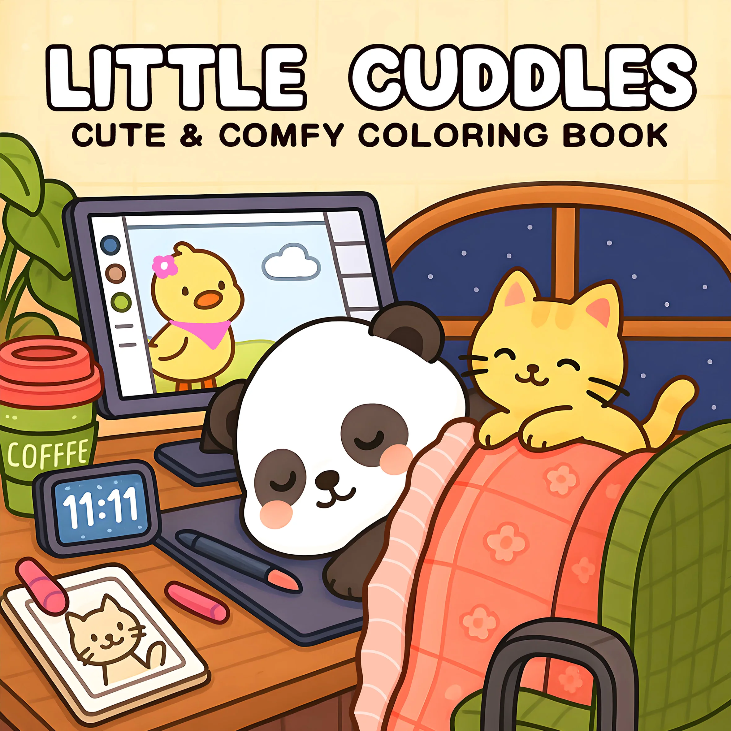 LITTLE CUDDLES Malbuch mit kräftigen, einfachen Mustern für Erwachsene, süßes Zeichenbuch, perfektes Geschenk für Party und Geburtstag Image