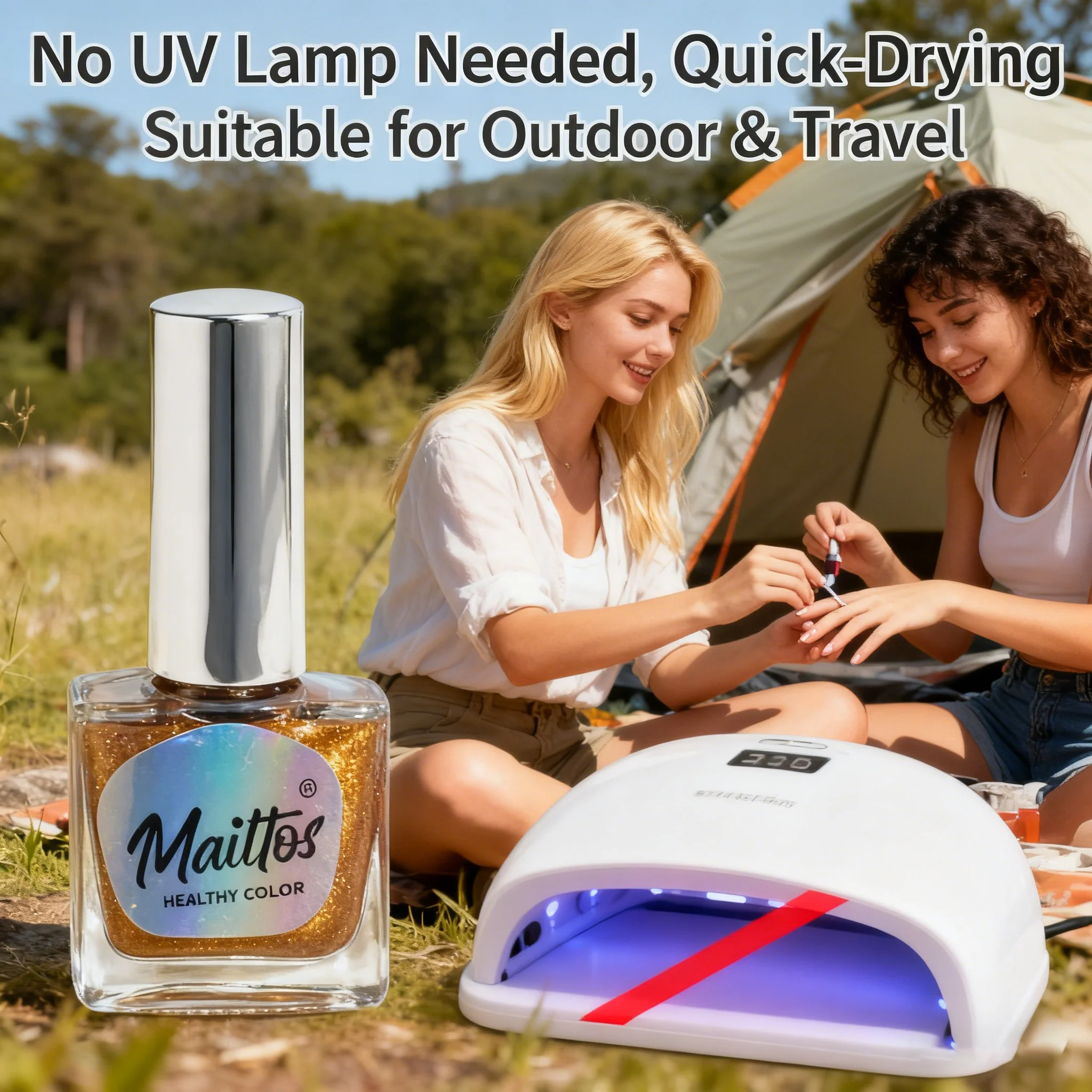 WA513 Kastanienbraun 12ml No-Bake Cat's Eye Nagellack auf Wasserbasis, geruchlos, mit Magnet, schnelltrocknend, keine UV-Lampe erforderlich, leicht abziehbar Image