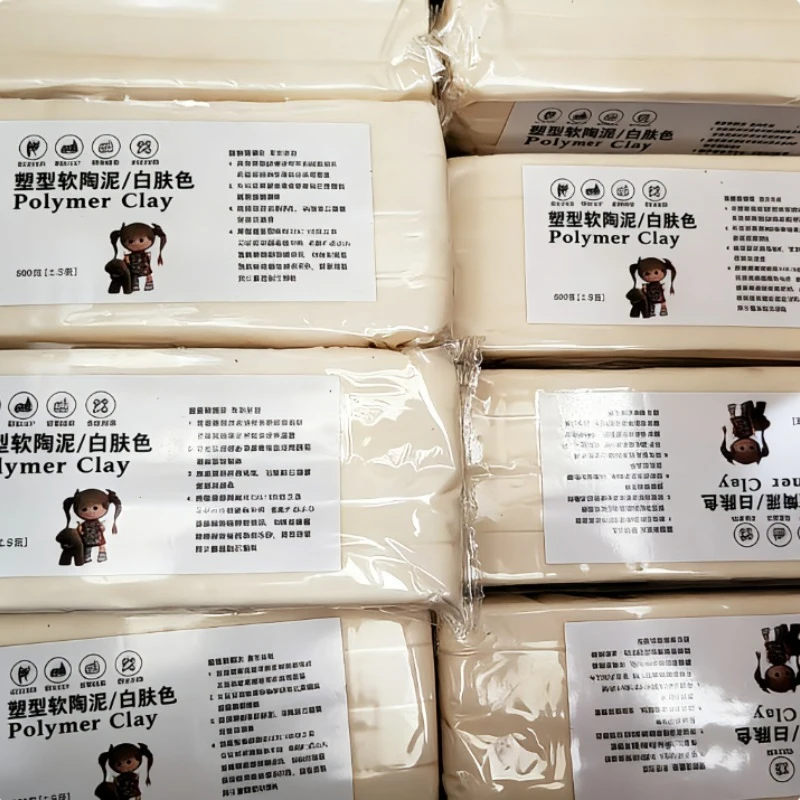 500g Ölbasierte Weiche Modelliermasse für Puppenherstellung Ungiftige Ofenhärtende Modelliermasse Sichere Glatte Bastelmasse für Kinder Künstler Image