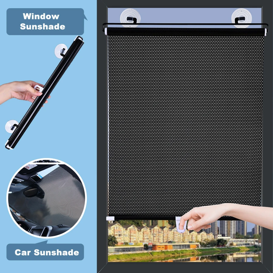 Verdunkelungsjalousien für Fenster, vertikale Jalousien ohne Bohren, Verdunkelungs-Rollo-Vorhänge, Bohrwalzen, Rollladen, Black Out Home