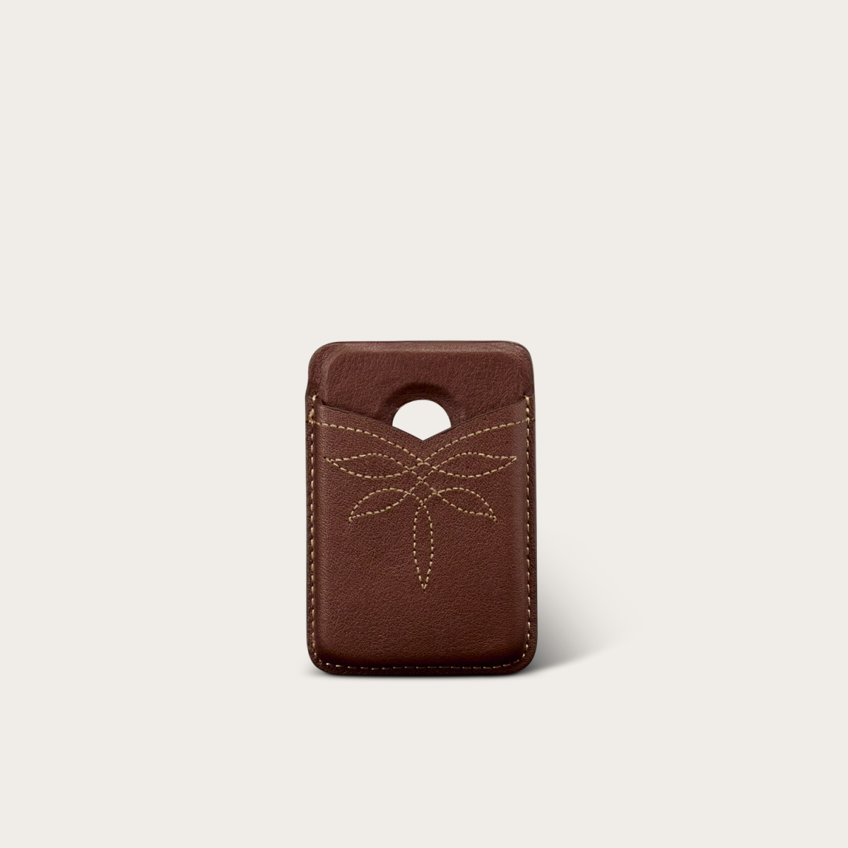 Tecovas Caiman MagSafe Card Holder, Brown, Cowhide