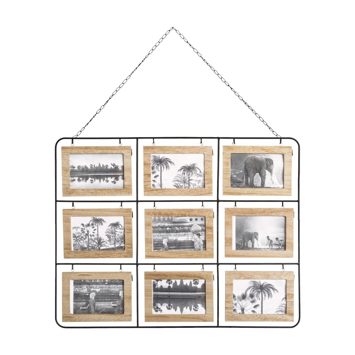 Atmosphera Nomad - MDF-Bilderrahmen für 18 Fotos (9 pro Seite) in Braun Image