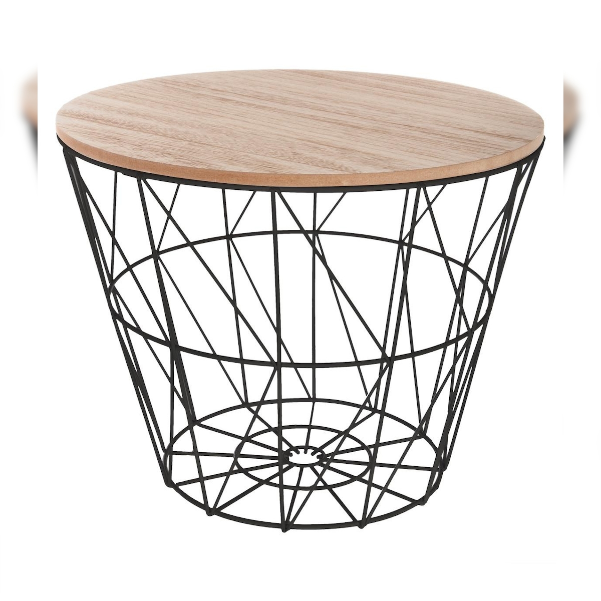 Atmosphera Kumi - Beistelltisch Ø38x30,5cm aus Metall in Schwarz Image