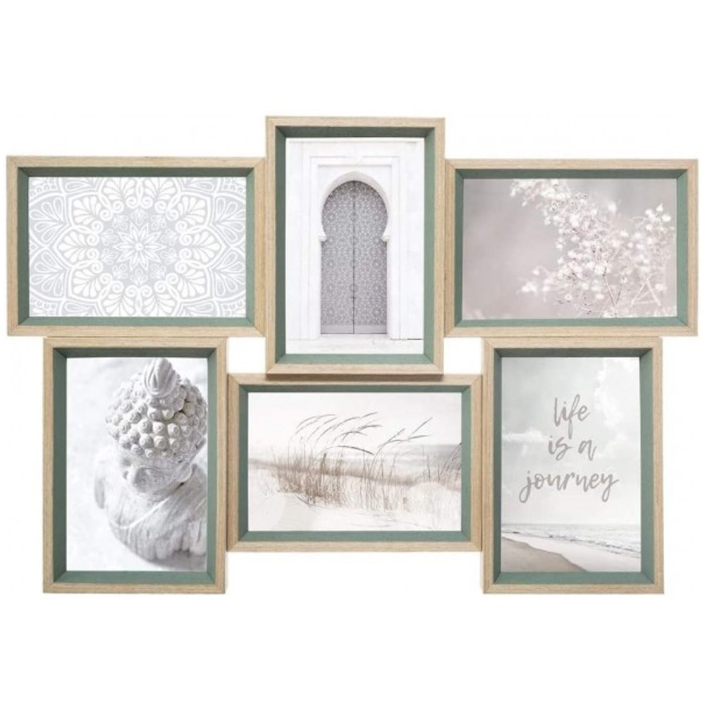 Atmosphera - Set mit 6 Bilderrahmen 45x3x31cm aus MDF, braun Image