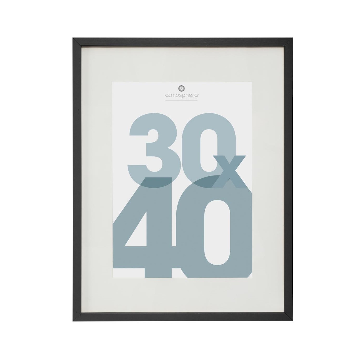 Atmosphera Manu - 30x40cm Bilderrahmen aus MDF und Glas in Schwarz Image