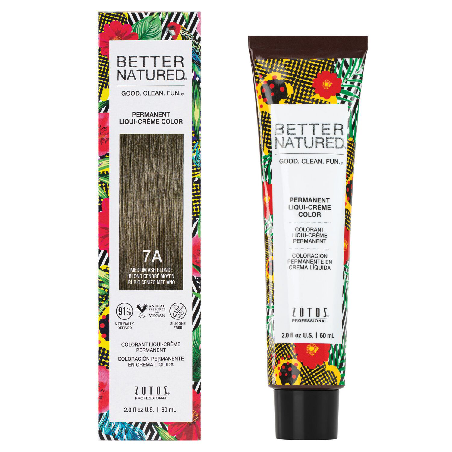 Better Natured 7A Medium Ash Blonde Permanent Liqui-Crème Hair Color