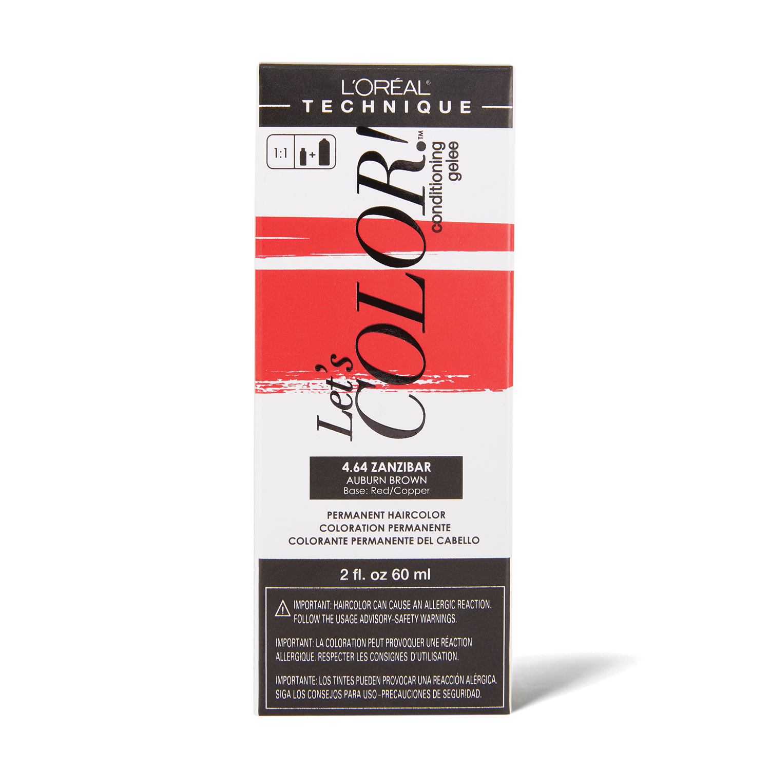 L'Oreal Let's COLOR! Conditioning Gelee Permanent Haircolor 4.64 Zanzibar