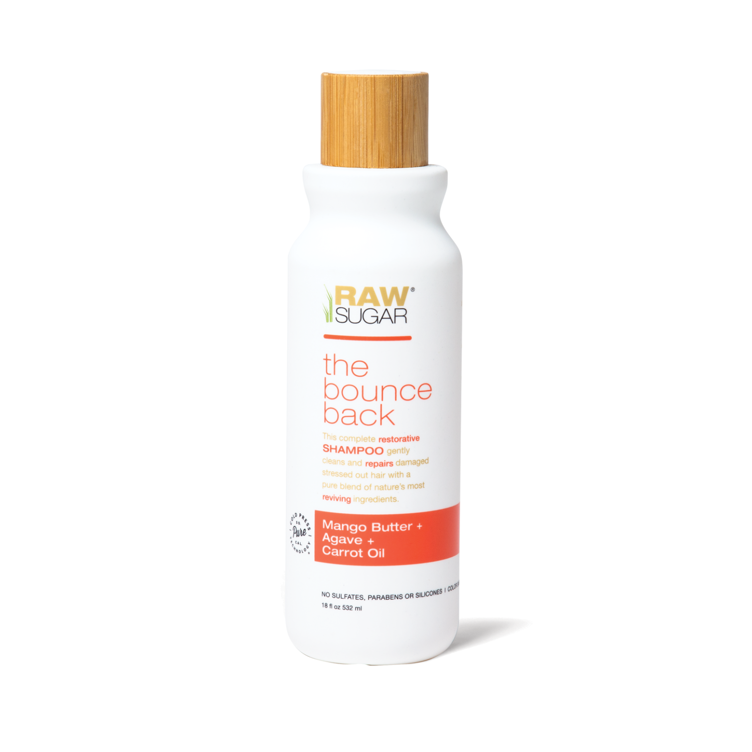 Raw Sugar Bounce Back Shampoo - Mango Butter + Agave + Carrot Oil