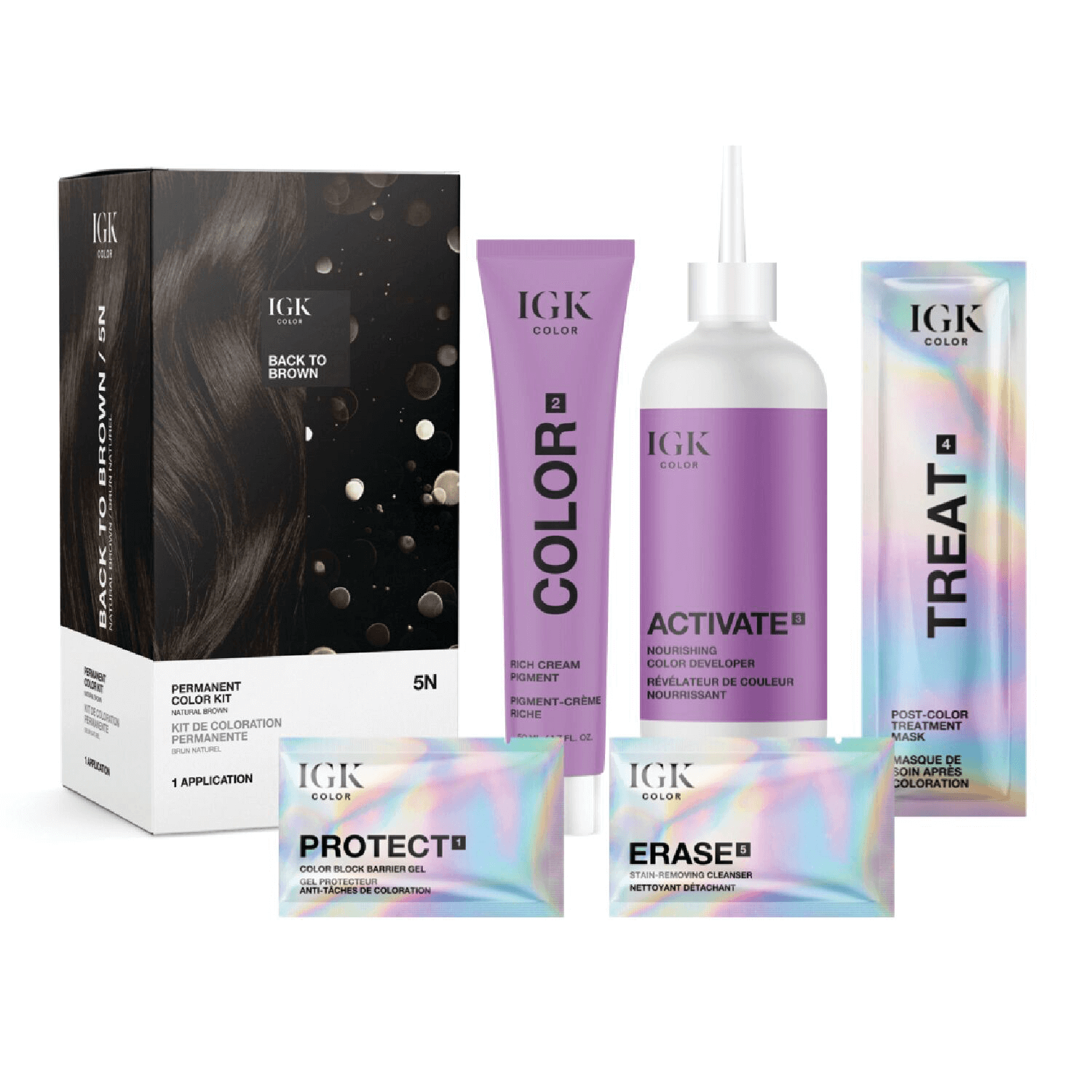 IGK Back To Brown Permanent Color Kit
