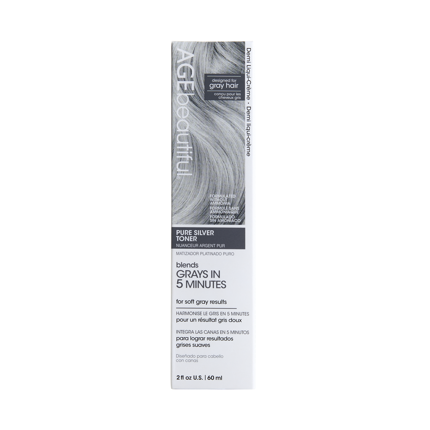 AGEbeautiful Demi Permanent Liqui-creme Toner Pure Silver