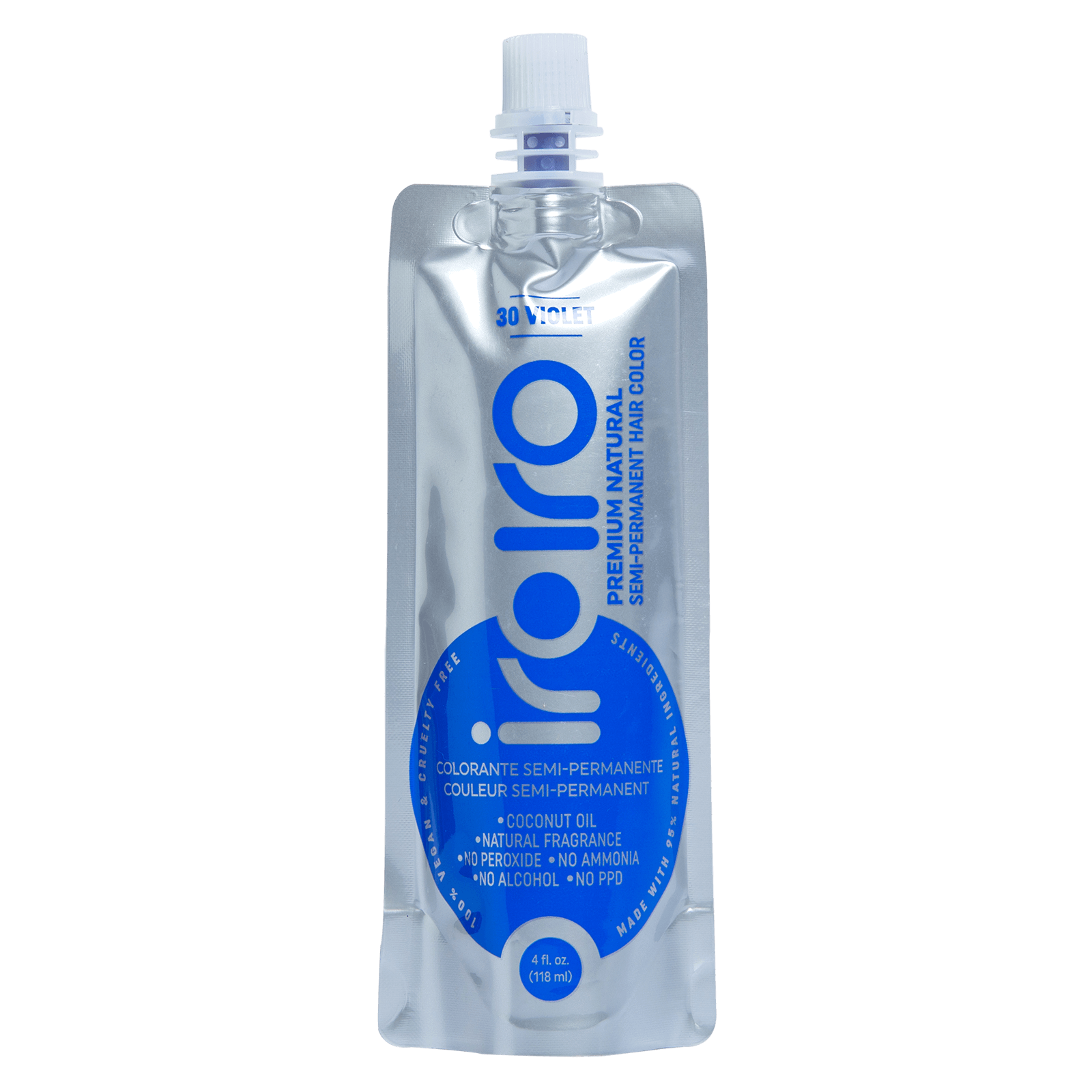 Iroiro 30 Violet Premium Natural Semi Permanent Hair Color 4oz