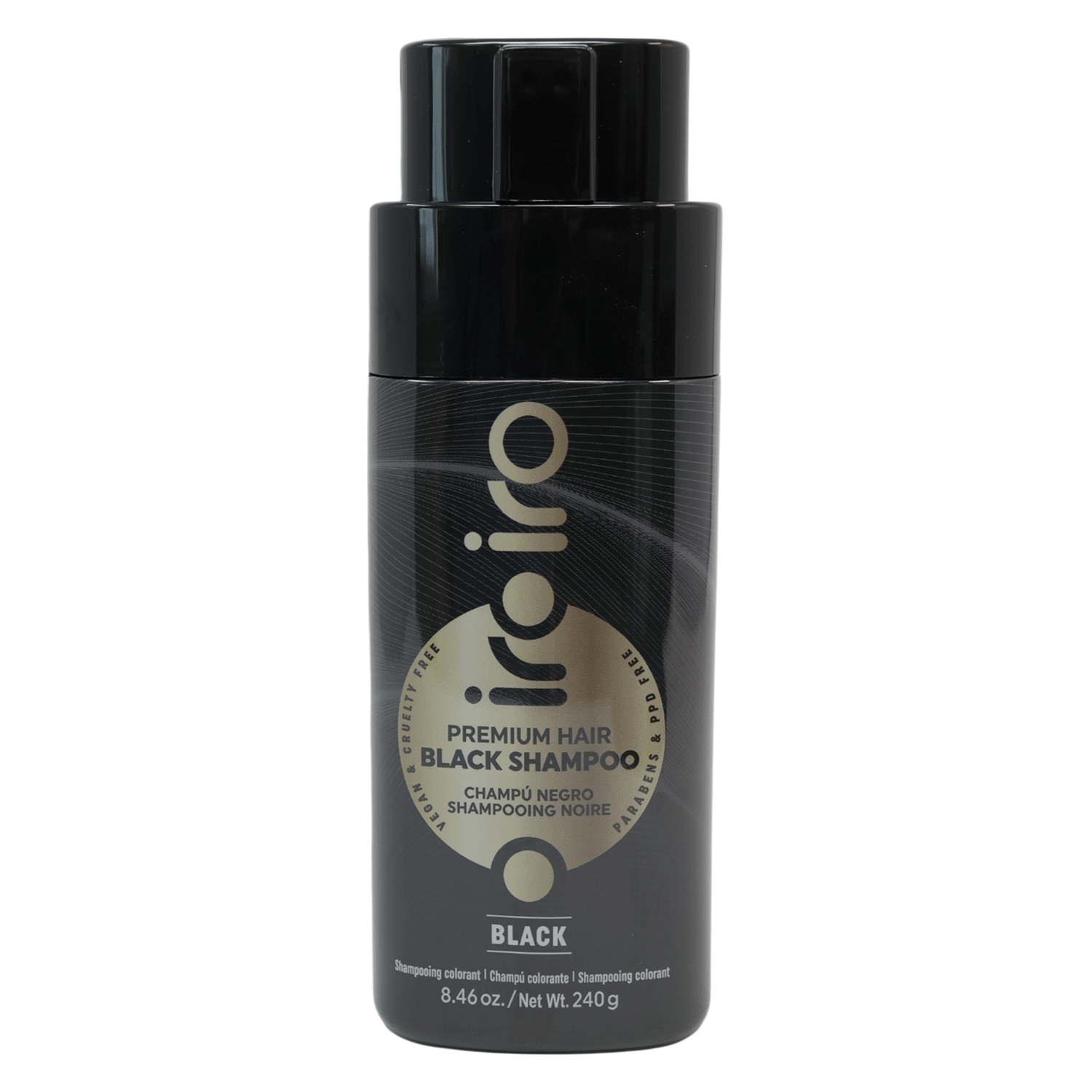 Iroiro Premium Color Depositing Gray Coverage Shampoo Black