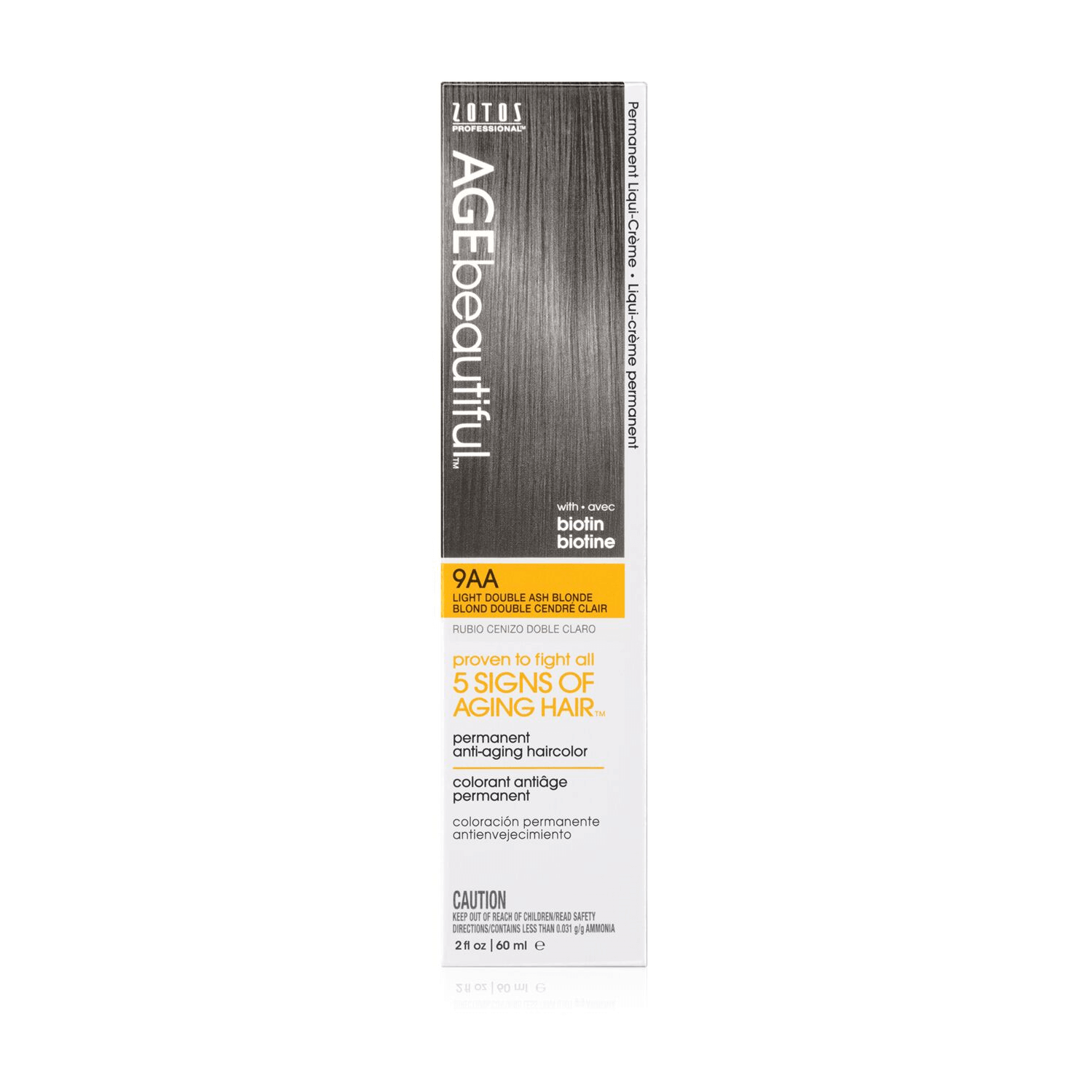 AGEbeautiful 9AA Light Double Ash Blonde Permanent Liqui-Creme Hair Color 2 oz