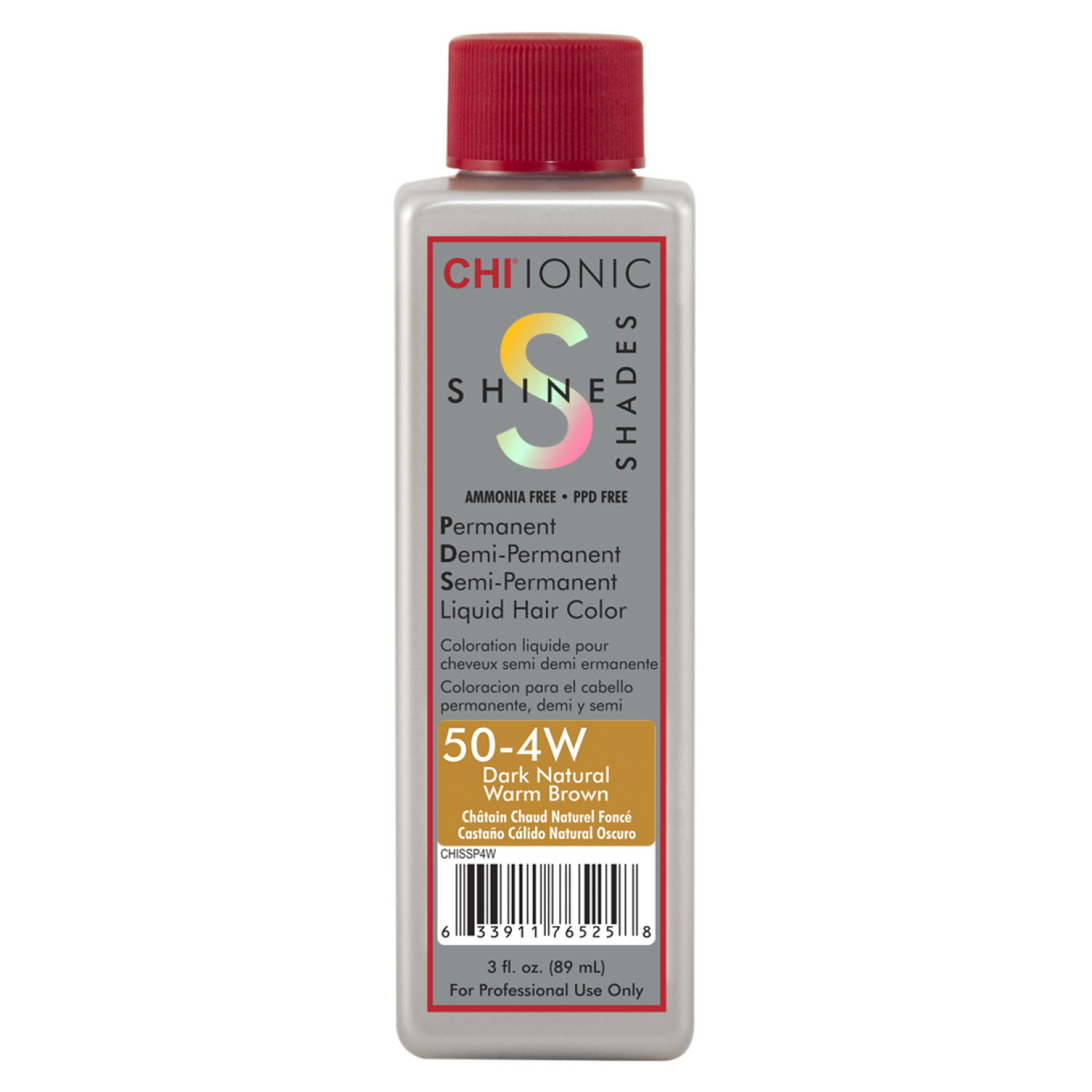 CHI Ionic Shine Shades 50-4W Dark Coverage Plus Warm Brown